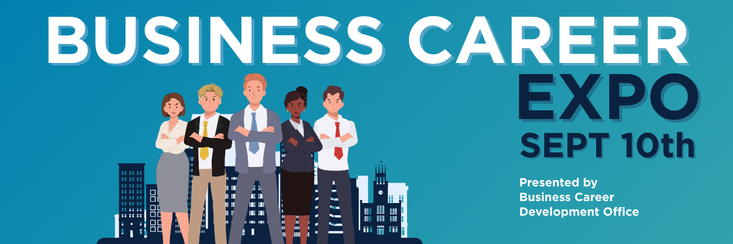 Decorative graphic for Business Career Expo Sept 10th 2025